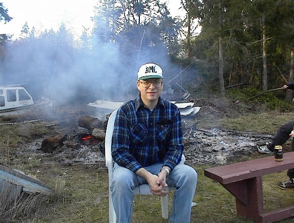 Randy at the boathouse site