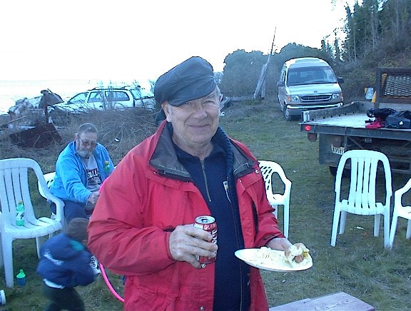 Sandy Sinclair at the boathouse site